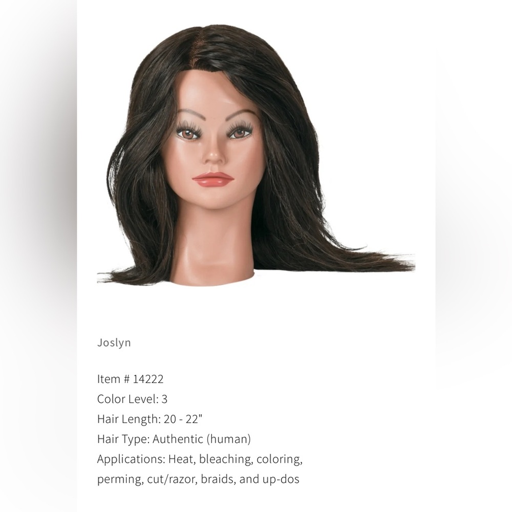 Manikin head 100% human hair cabeza de maniquí cabello humano